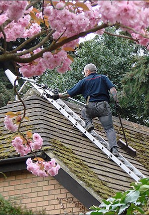 Roof in Gravesend having jet wash cleaning